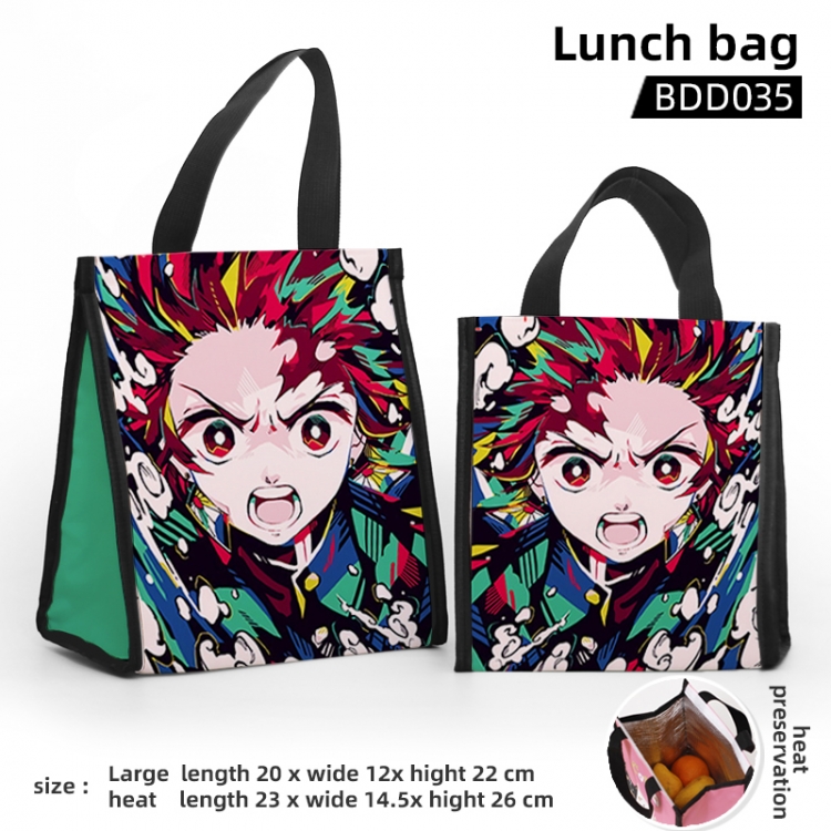 Demon Slayer Kimets Small  Anime warm lunch bag 20X12x22CM BDD35
