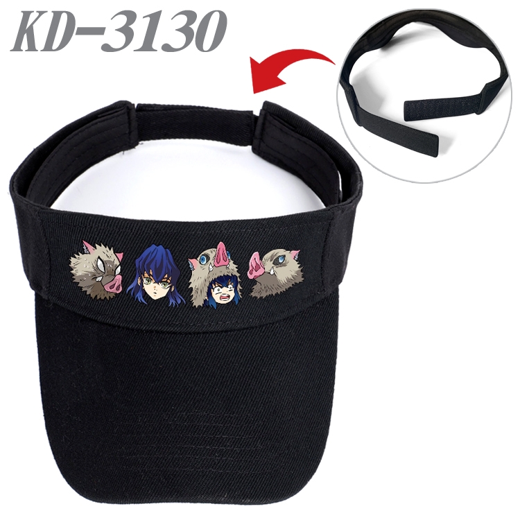 Demon Slayer Kimets Anime Printed Canvas Empty Top Hat Baseball Hat Sun Hat  KD-3130A