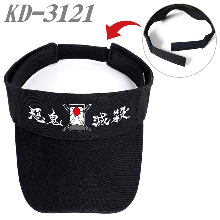 Demon Slayer Kimets Anime Printed Canvas Empty Top Hat Baseball Hat Sun Hat  KD-3121A