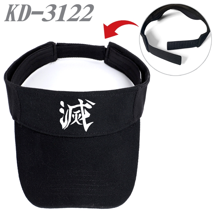 Demon Slayer Kimets Anime Printed Canvas Empty Top Hat Baseball Hat Sun Hat  KD-3122A