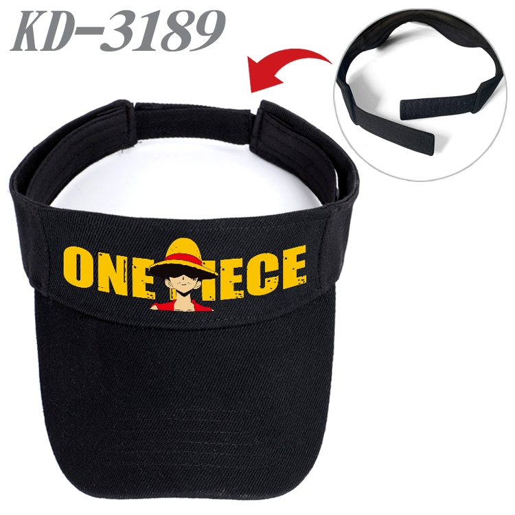 One Piece Anime Printed Canvas Empty Top Hat Baseball Hat Sun Hat  KD-3189A