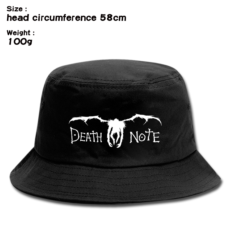 Death note Anime canvas fisherman hat sun hat 58cm 100g