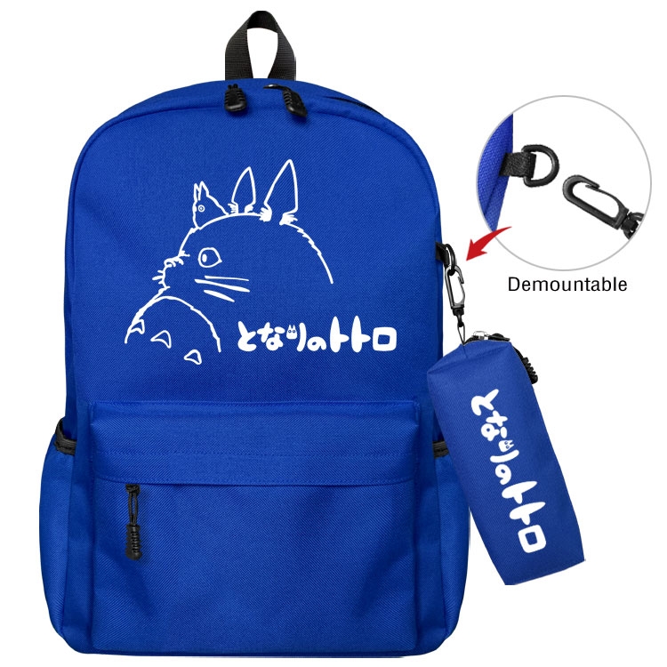 TOTORO Anime student school bag backpack Pencil Bag combination