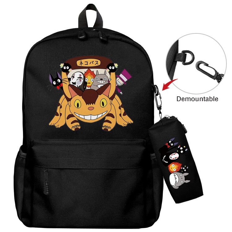 TOTORO Anime student school bag backpack Pencil Bag combination