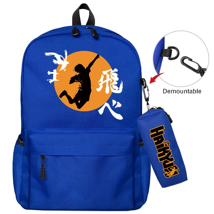 Haikyuu!! Anime student school bag backpack Pencil Bag combination