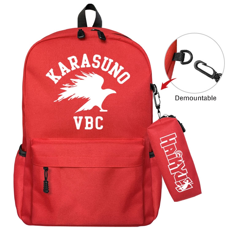 Haikyuu!! Anime student school bag backpack Pencil Bag combination