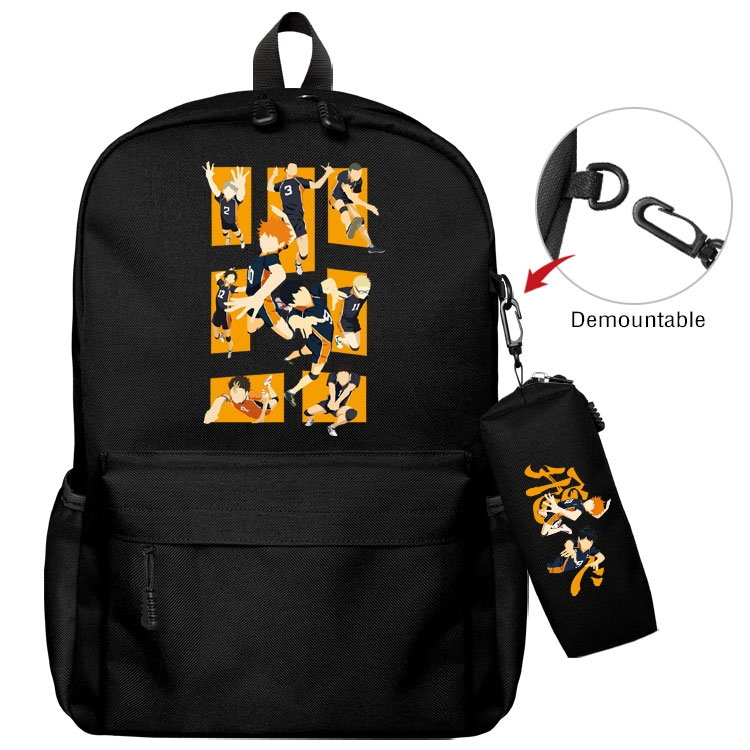 Haikyuu!! Anime student school bag backpack Pencil Bag combination