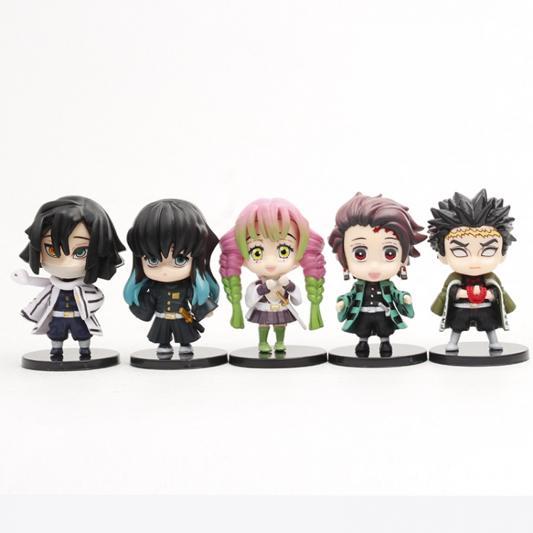 Demon Slayer Kimets  generation Bagged figure model   A set of 5 style A