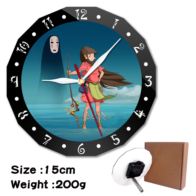 TOTORO Anime double acrylic wall clock alarm clock 15cm 200g