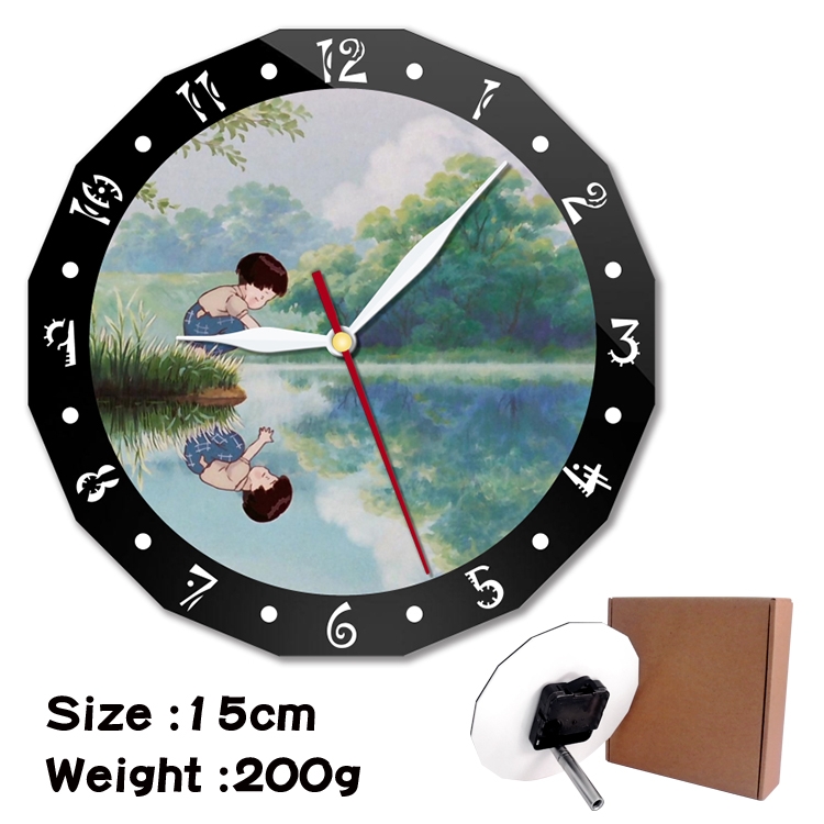 TOTORO Anime double acrylic wall clock alarm clock 15cm 200g