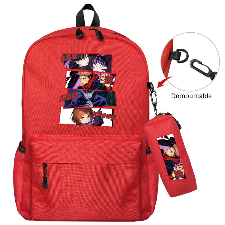 Jujutsu Kaisen  Anime student school bag backpack Pencil Bag combination