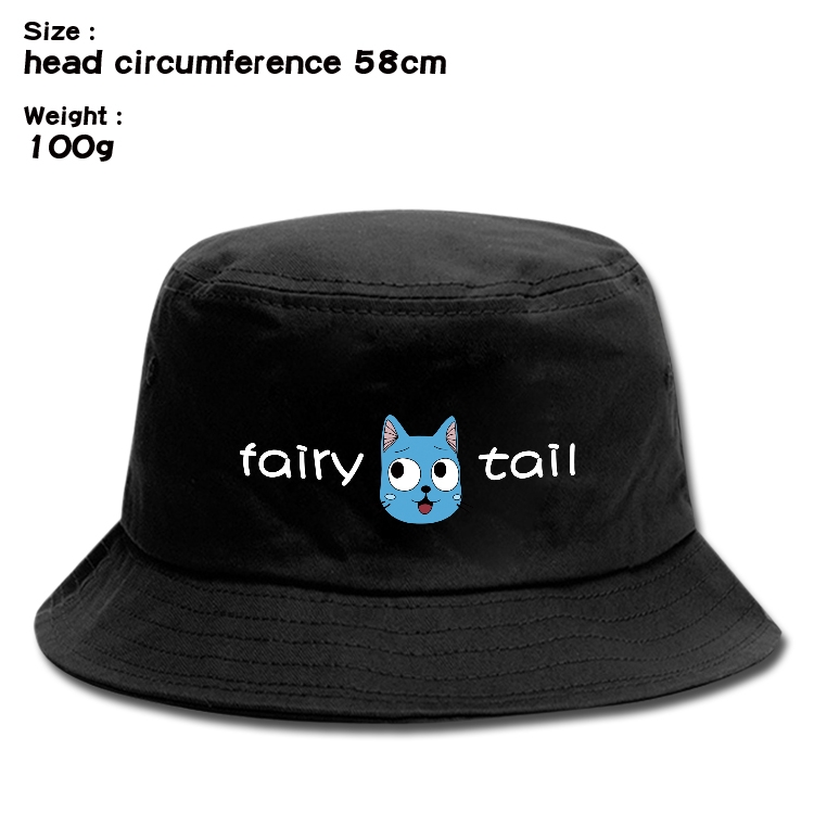 Fairy tail Anime canvas fisherman hat sun hat 58cm 100g