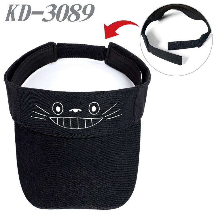 TOTORO Anime Printed Canvas Empty Top Hat Baseball Hat Sun Hat KD-3089A