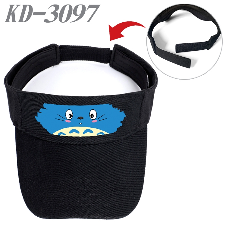 TOTORO Anime Printed Canvas Empty Top Hat Baseball Hat Sun Hat KD-3097A