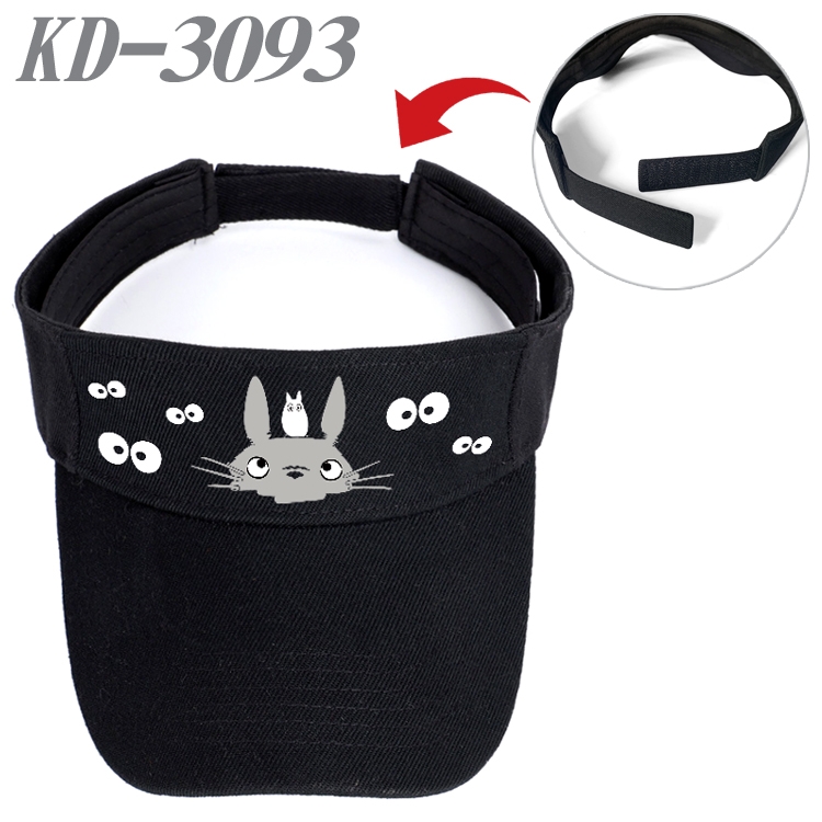TOTORO Anime Printed Canvas Empty Top Hat Baseball Hat Sun Hat KD-3093A