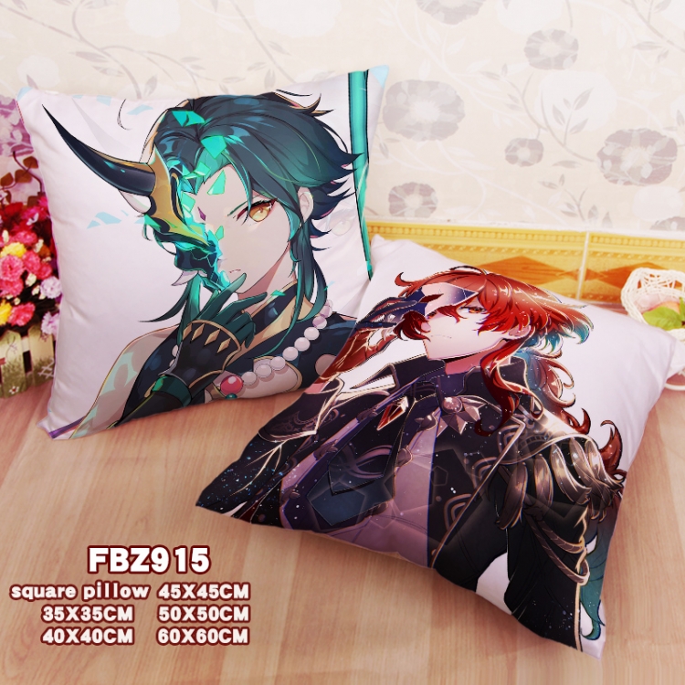 Genshin Impact Game square full-color pillow cushion 45X45CM NO FILLING FBZ915