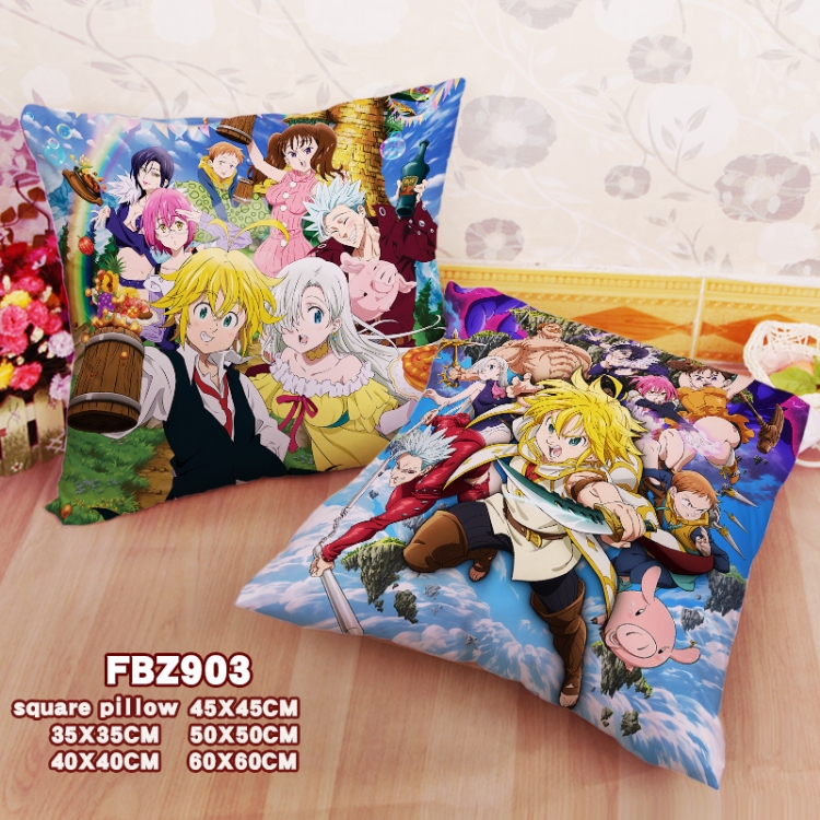 The Seven Deadly Sins Anime square full-color pillow cushion 45X45CM NO FILLING FBZ903