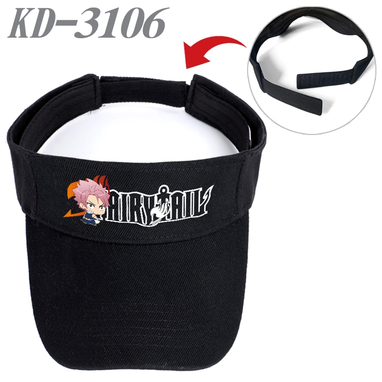 Fairy tail Anime Printed Canvas Empty Top Hat Baseball Hat Sun Hat   KD-3106A