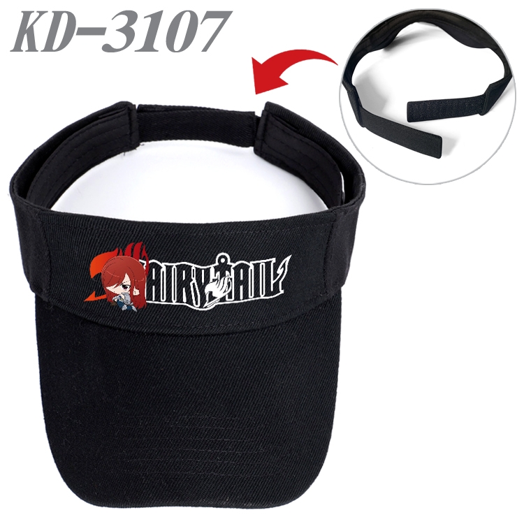 Fairy tail Anime Printed Canvas Empty Top Hat Baseball Hat Sun Hat  KD-3107A