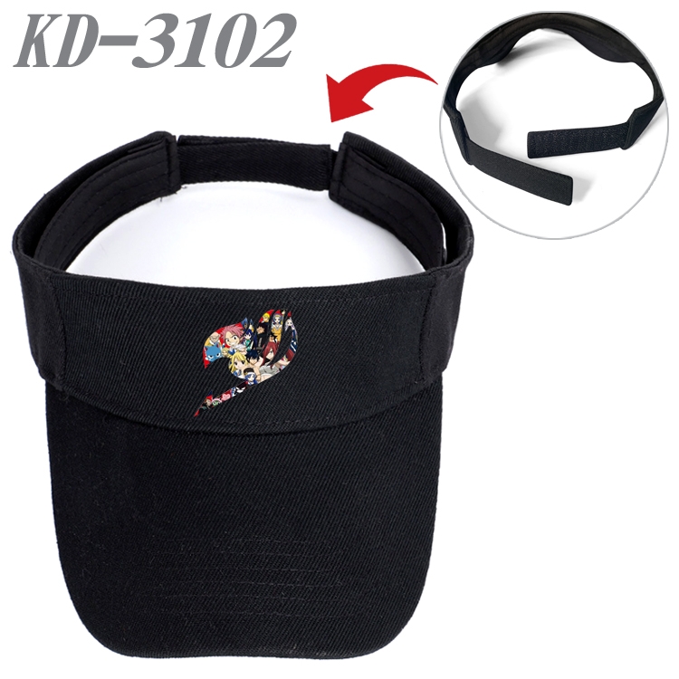 Fairy tail Anime Printed Canvas Empty Top Hat Baseball Hat Sun Hat  KD-3102A