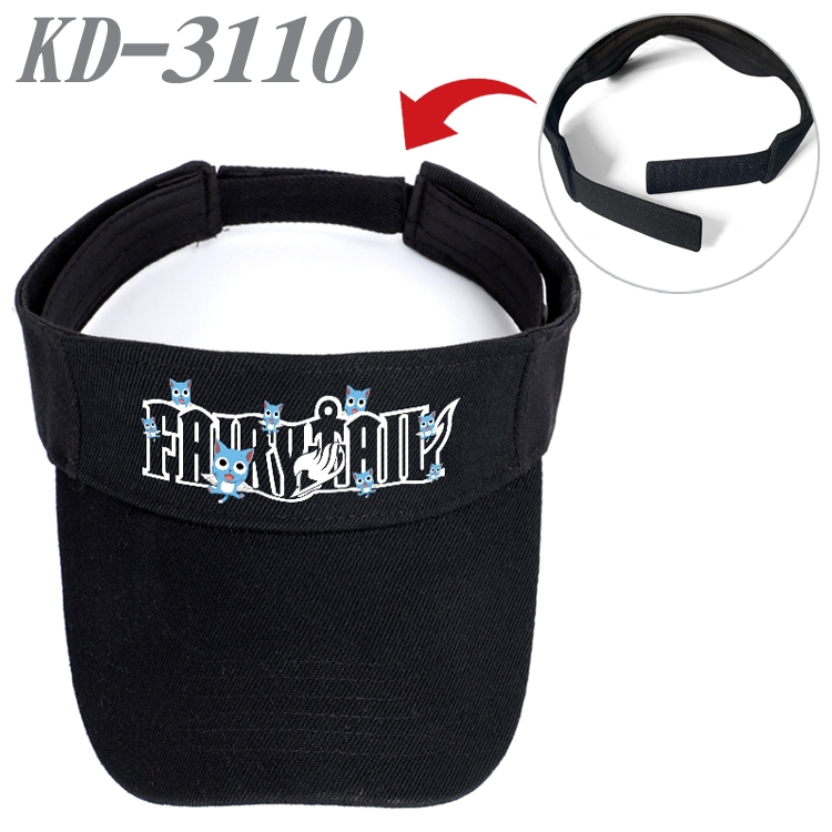 Fairy tail Anime Printed Canvas Empty Top Hat Baseball Hat Sun Hat   KD-3110A