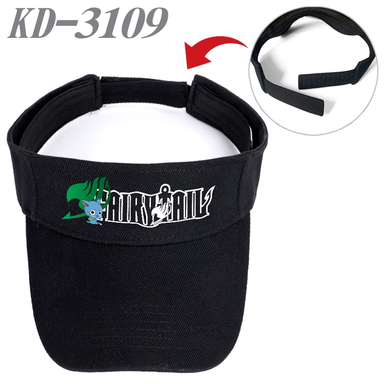 Fairy tail Anime Printed Canvas Empty Top Hat Baseball Hat Sun Hat   KD-3109A