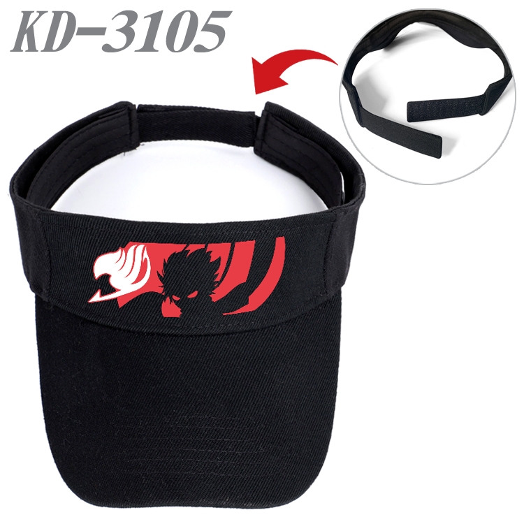 Fairy tail Anime Printed Canvas Empty Top Hat Baseball Hat Sun Hat  KD-3105A