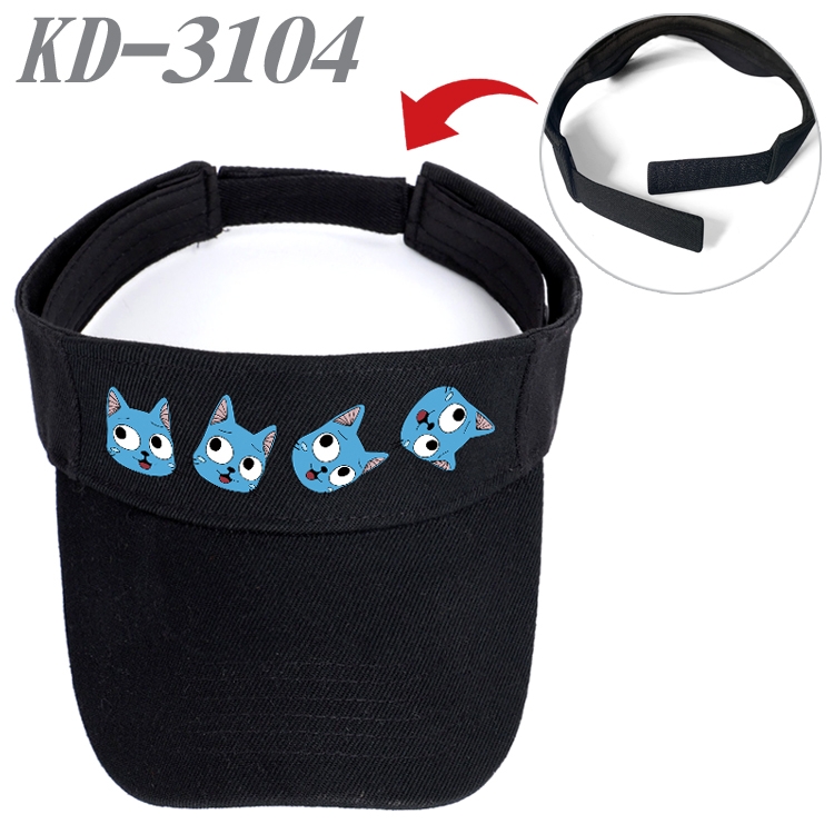 Fairy tail Anime Printed Canvas Empty Top Hat Baseball Hat Sun Hat  KD-3104A