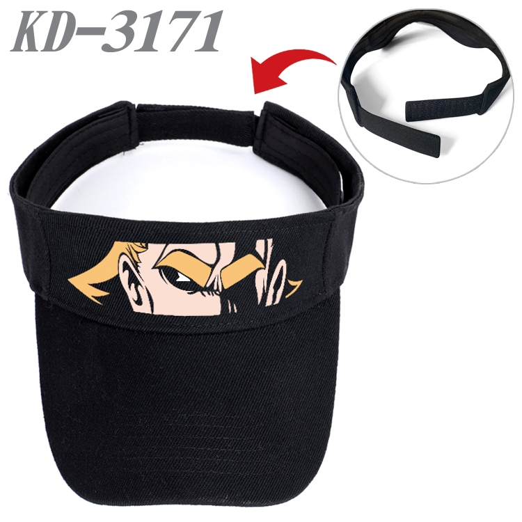 My Hero Academia Anime Printed Canvas Empty Top Hat Baseball Hat Sun Hat KD-3171A