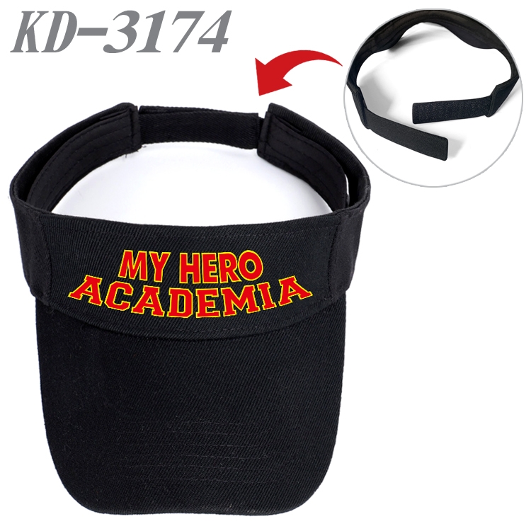 My Hero Academia Anime Printed Canvas Empty Top Hat Baseball Hat Sun Hat KD-3174A