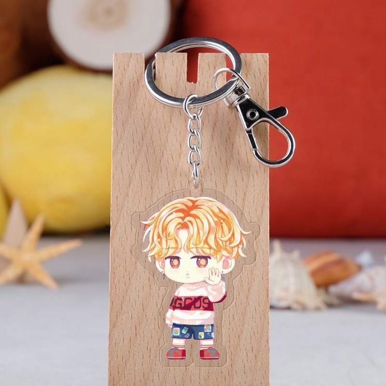 BTS Anime acrylic Key Chain  price for 5 pcs  2781