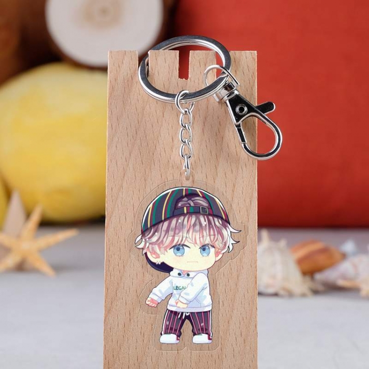 BTS Anime acrylic Key Chain  price for 5 pcs  2783