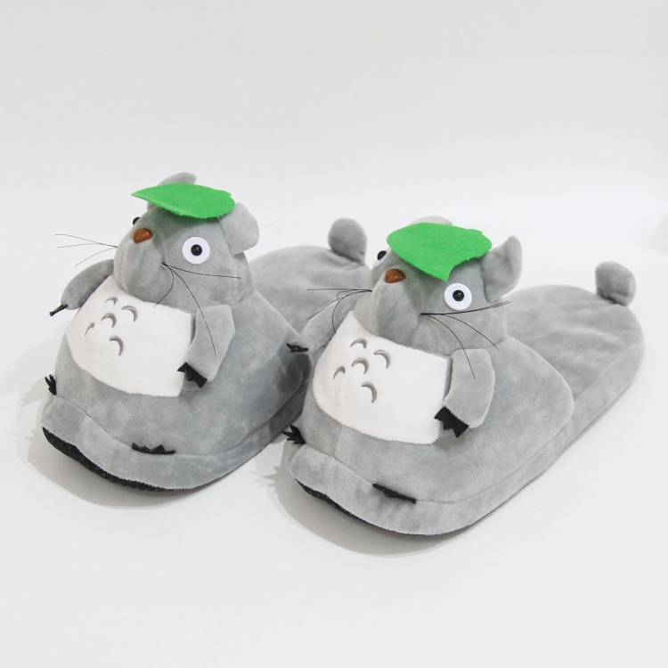 TOTORO Half-pack shoes plush crystal super soft pp cotton slippers 28CM