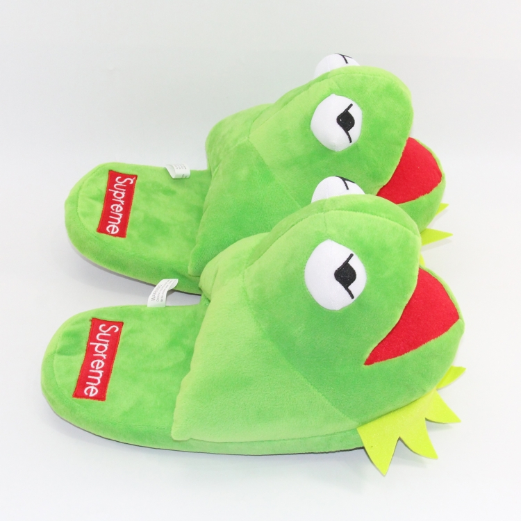 Kermit Frog Half-pack shoes plush crystal super soft pp cotton slippers 28CM