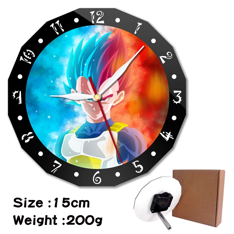 DRAGON BALL Anime double acrylic wall clock alarm clock 15cm 200g