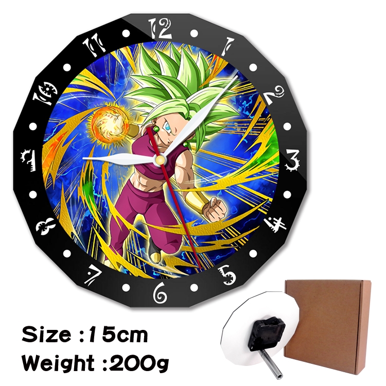 DRAGON BALL Anime double acrylic wall clock alarm clock 15cm 200g