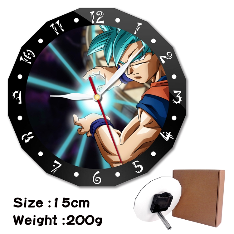 DRAGON BALL Anime double acrylic wall clock alarm clock 15cm 200g