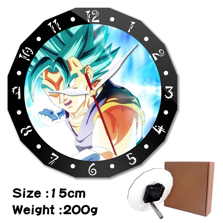 DRAGON BALL Anime double acrylic wall clock alarm clock 15cm 200g