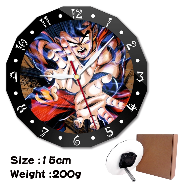 DRAGON BALL Anime double acrylic wall clock alarm clock 15cm 200g