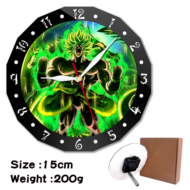 DRAGON BALL Anime double acrylic wall clock alarm clock 15cm 200g