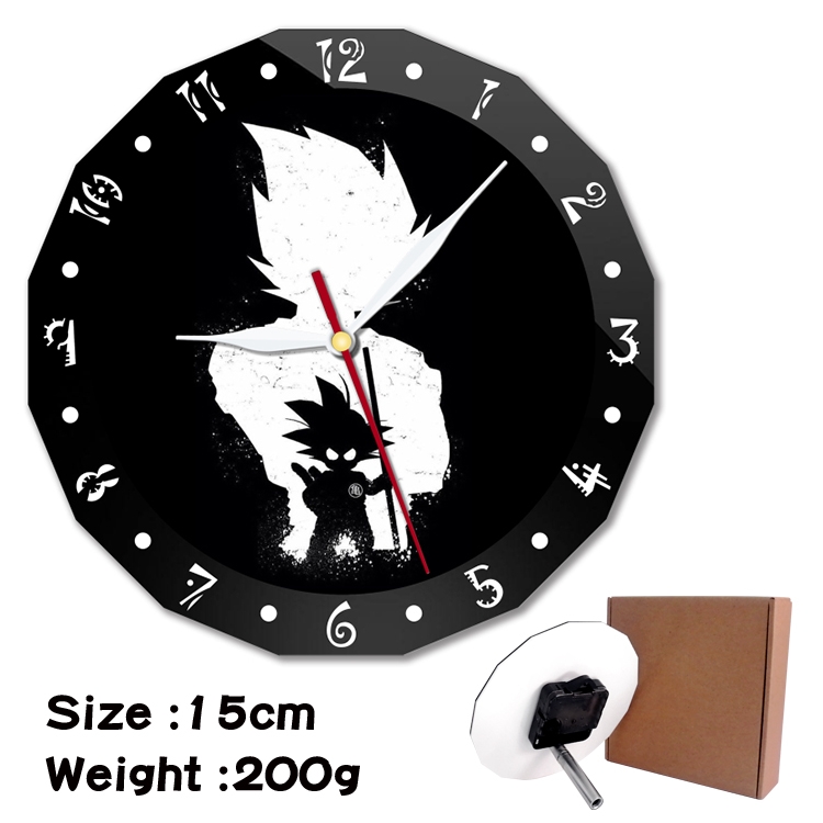 DRAGON BALL Anime double acrylic wall clock alarm clock 15cm 200g