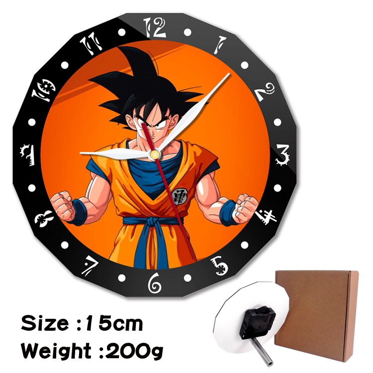 DRAGON BALL Anime double acrylic wall clock alarm clock 15cm 200g