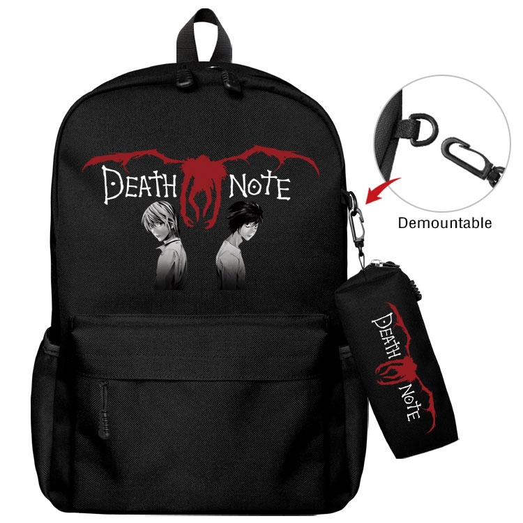 Death note Anime student school bag backpack Pencil Bag combination