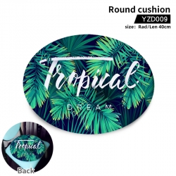 Monstera round cushion Round c...