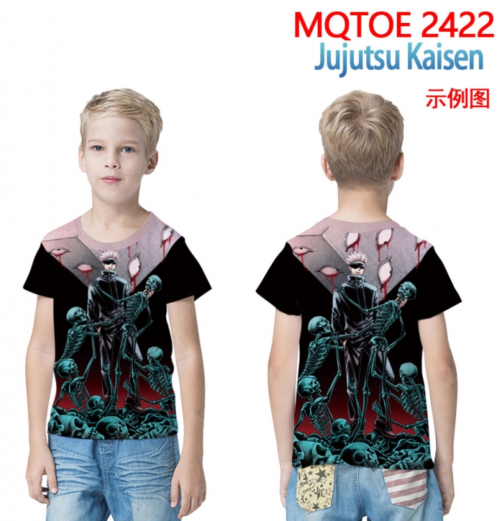 Jujutsu Kaisen full-color printed short-sleeved T-shirt 60 80 100 120 140 160 6 sizes  for children MQTOE2422