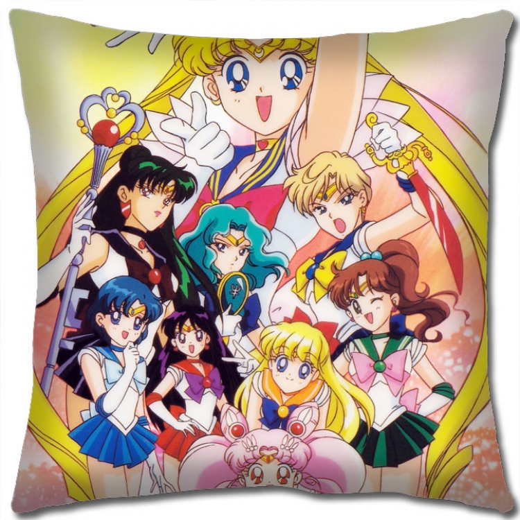 sailormoon Anime square full-color pillow cushion 45X45CM NO FILLING   M2-30