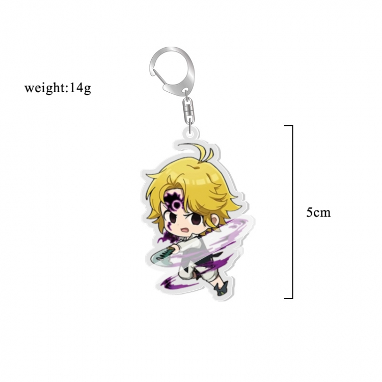 The Seven Deadly Sins Anime acrylic Key Chain price for 5 pcs 7076