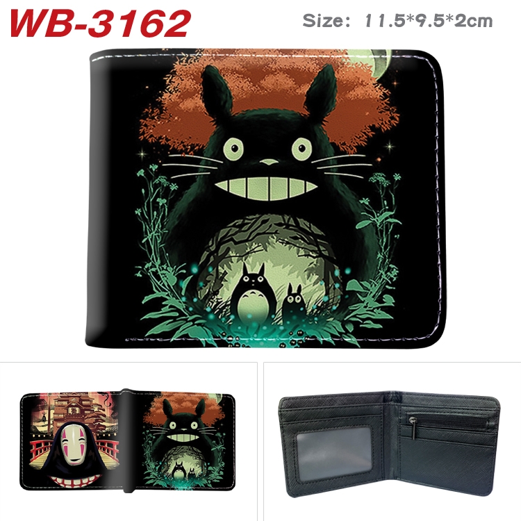 TOTORO Anime color book two-fold leather wallet 11.5X9.5X2CM WB-3162A