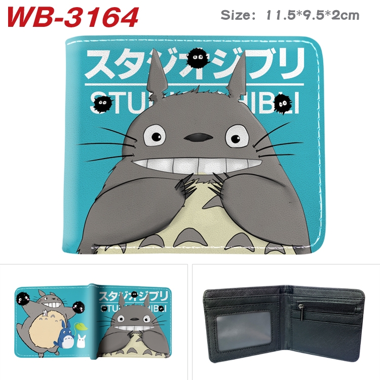 TOTORO Anime color book two-fold leather wallet 11.5X9.5X2CM WB-3164A