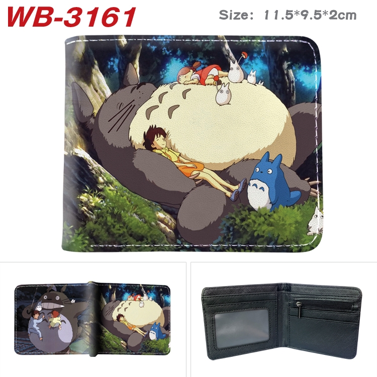 TOTORO Anime color book two-fold leather wallet 11.5X9.5X2CM WB-3161A